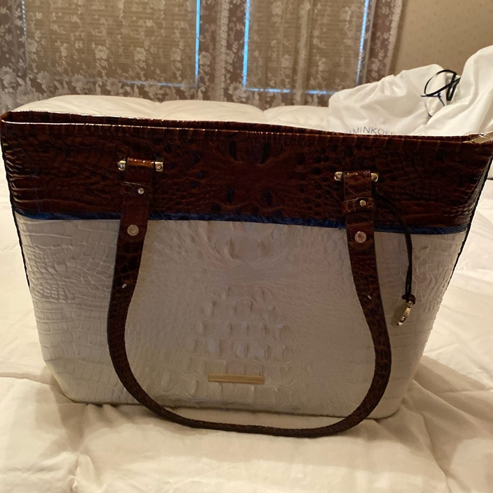 Brahmin handbag with handles.